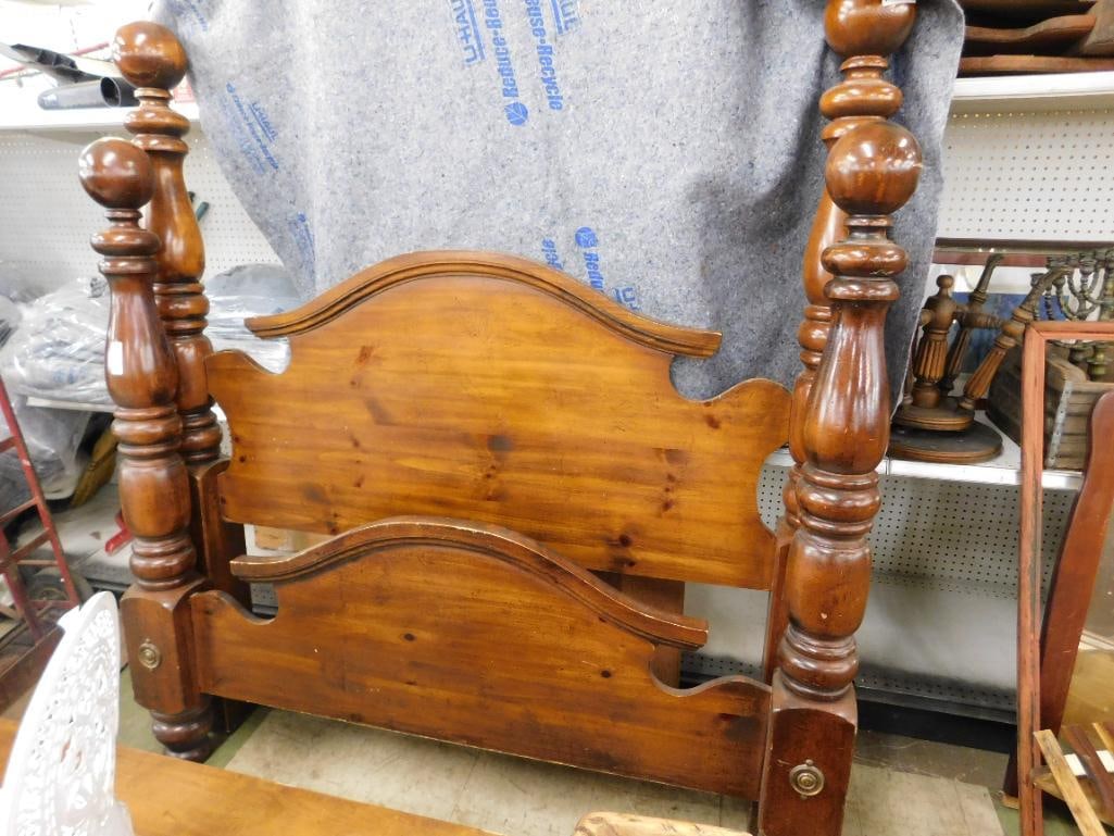 Queen Size Bed with Rails - 67.5" Tall - 8