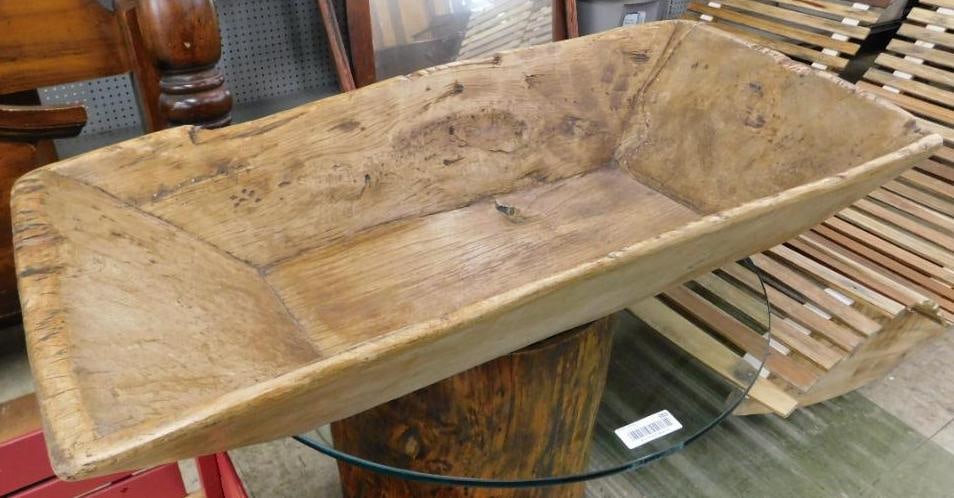 Dough Bowl - 8" x 42" x 19": See Photos For Condition and Details 