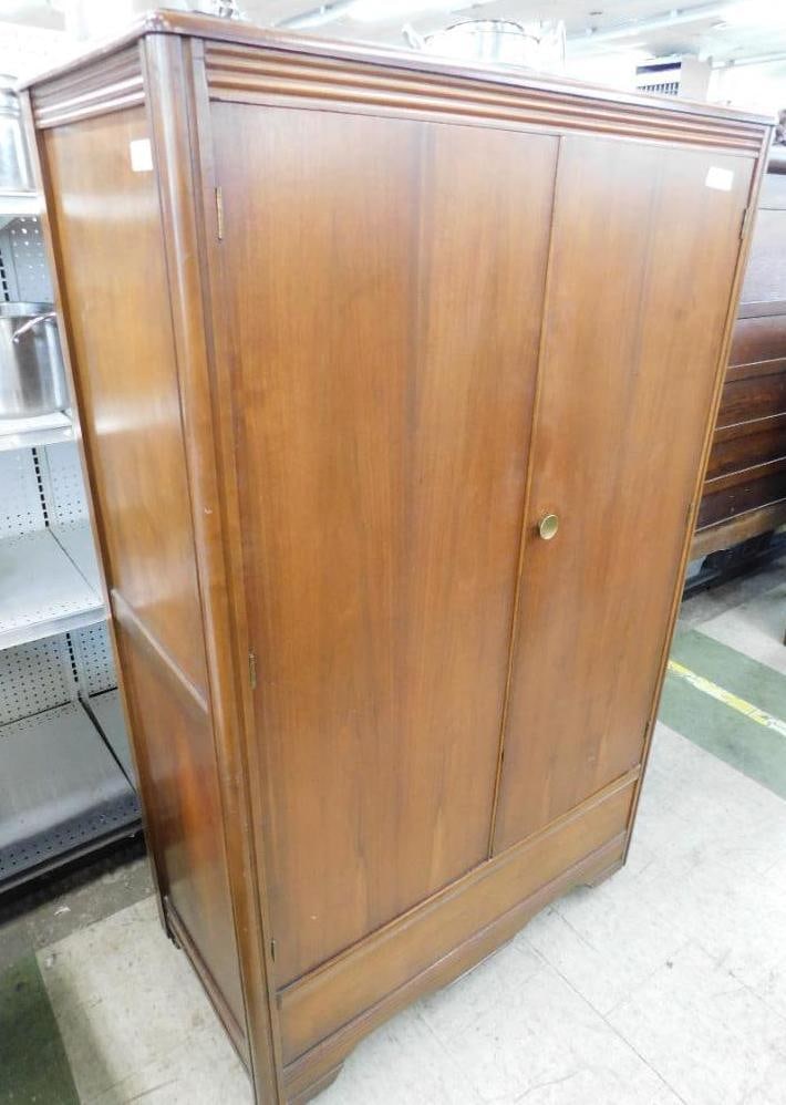 Cedar Lined Wardrobe - 66" x 40" x 21": See Photos For Condition and Details