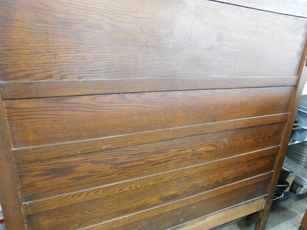 Oak Double Headboard - 73" Tall - 4