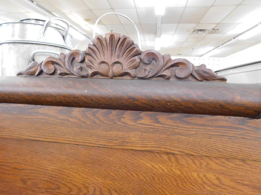 Oak Double Headboard - 73" Tall - 7