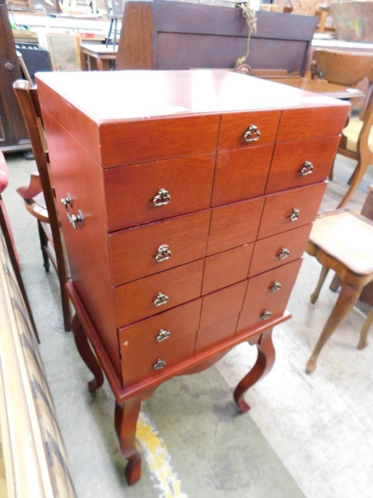 Wallace Floor Model 4 Drawer Silver Chest - 35" x 15"x 12" - 12