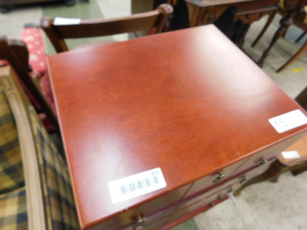 Wallace Floor Model 4 Drawer Silver Chest - 35" x 15"x 12" - 2