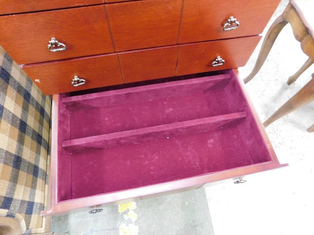 Wallace Floor Model 4 Drawer Silver Chest - 35" x 15"x 12" - 8