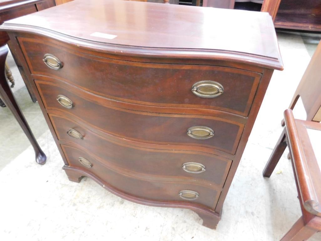 Maddox Serpentine Front 4 Drawer Bachelors Chest - 31" x 30" x 18" - 8