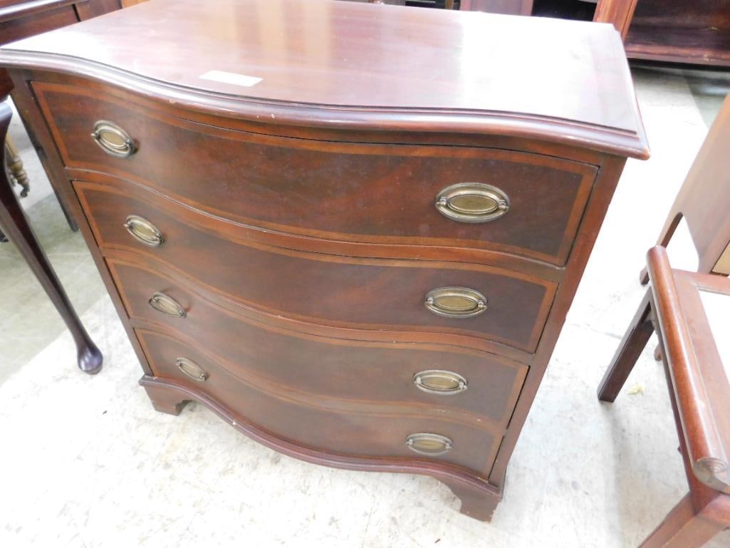 Maddox Serpentine Front 4 Drawer Bachelors Chest - 31" x 30" x 18" - 9