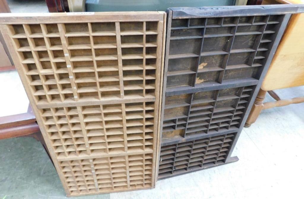 Pair of Vintage Printer Trays - Each 32" x 17" (1 of 6)