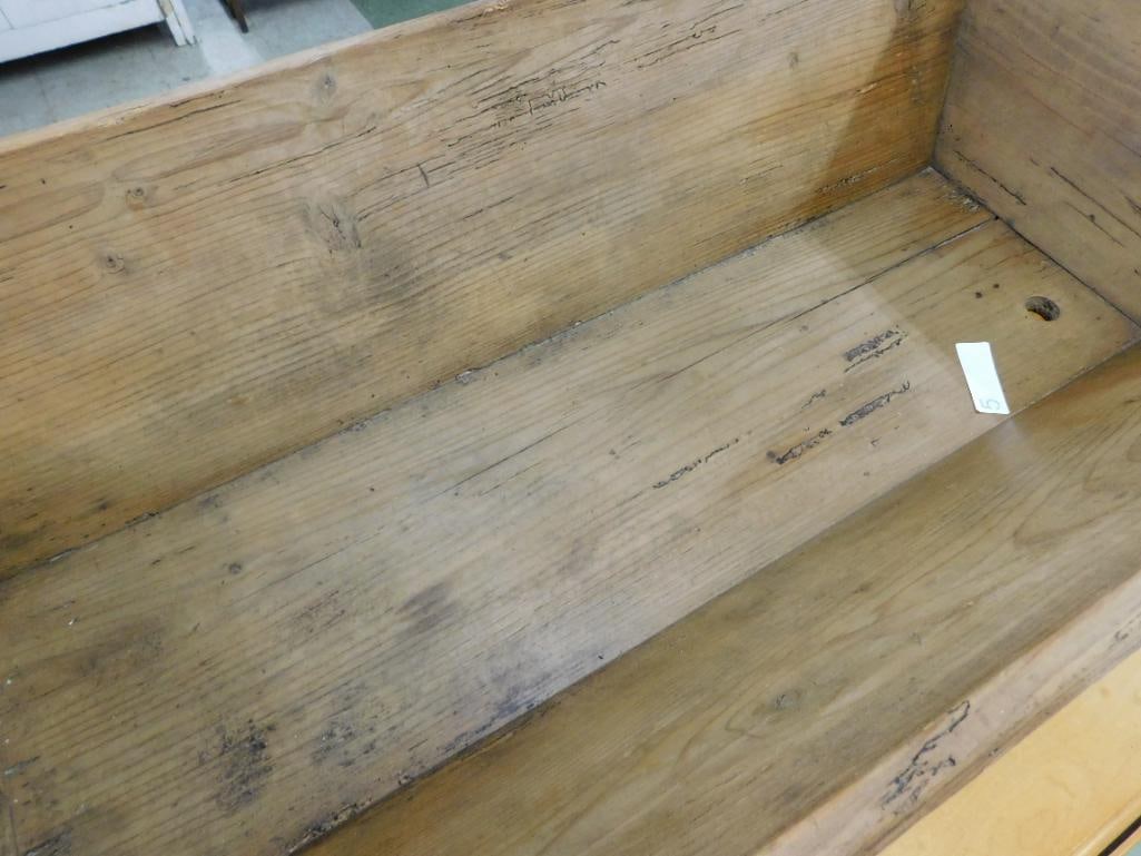 Rectangular Dough Bowl - 1 Handle Missing - 9" x 52" x 20" - 4