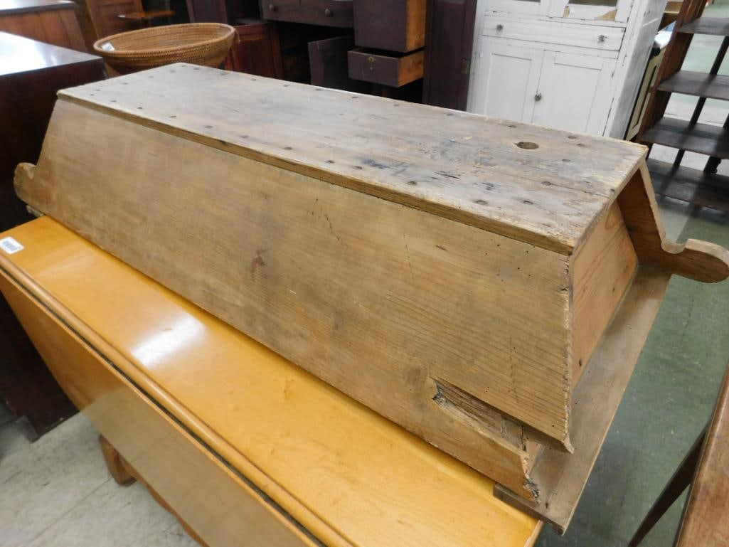 Rectangular Dough Bowl - 1 Handle Missing - 9" x 52" x 20" - 8