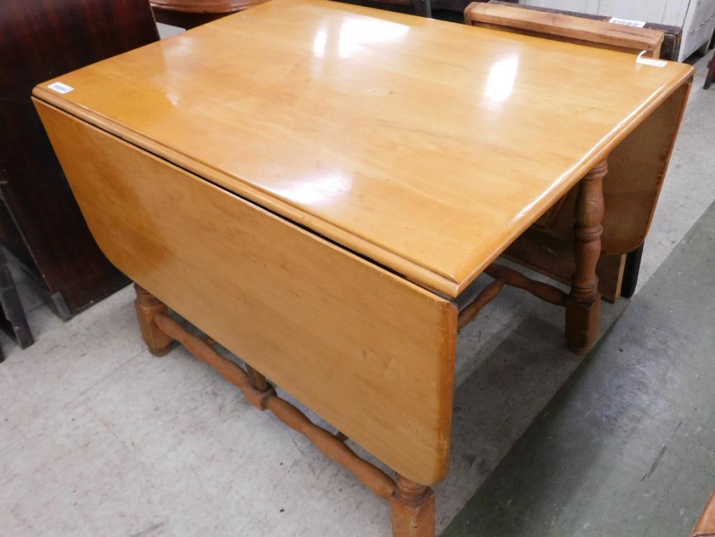 Maple Drop Side Gate Leg Dining Table - 30" x 42" x 76" - 6