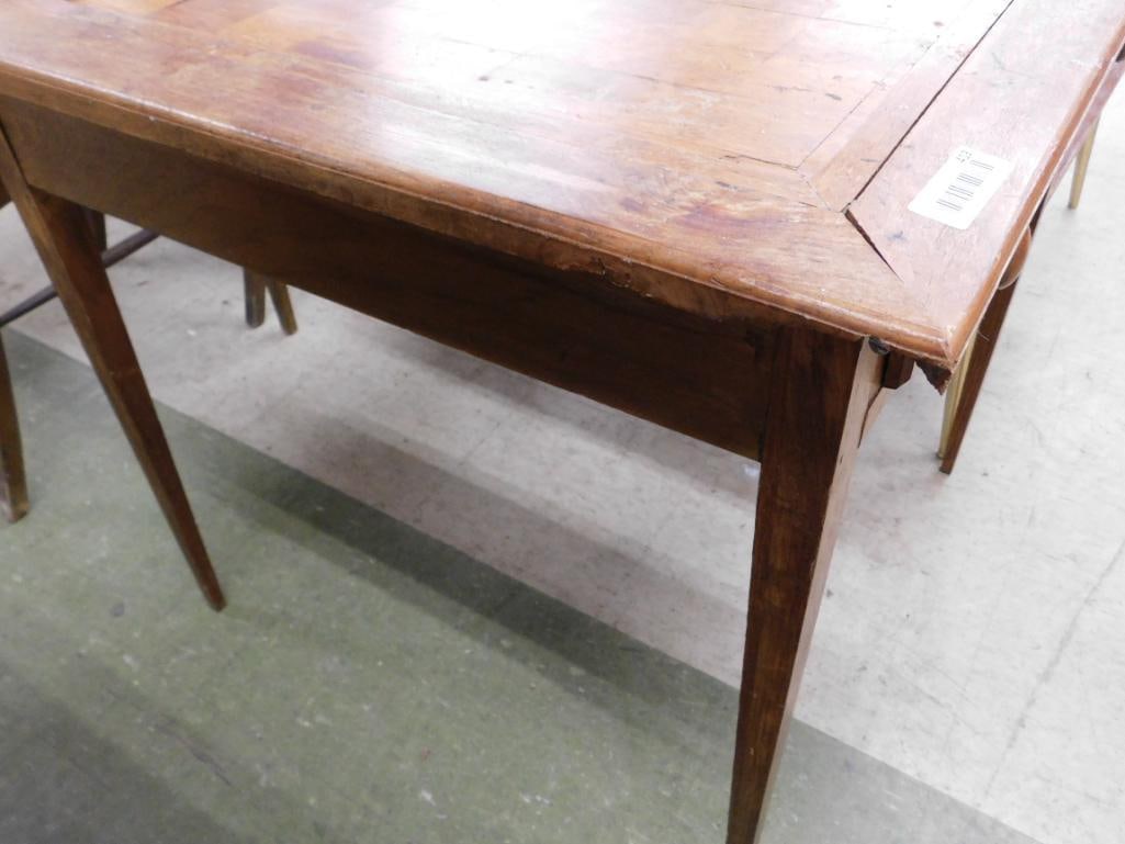 Parquet Top 1 Drawer Game Table - 27" x 28" x 28" - 3