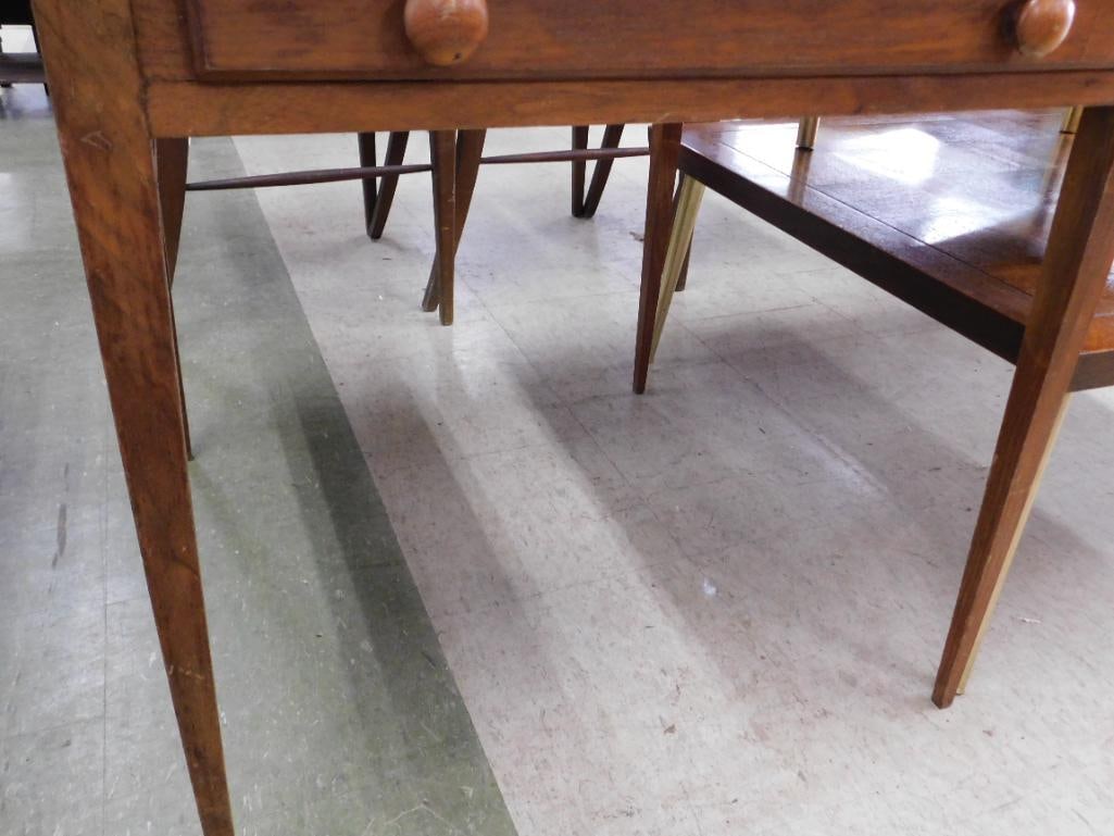 Parquet Top 1 Drawer Game Table - 27" x 28" x 28" - 4