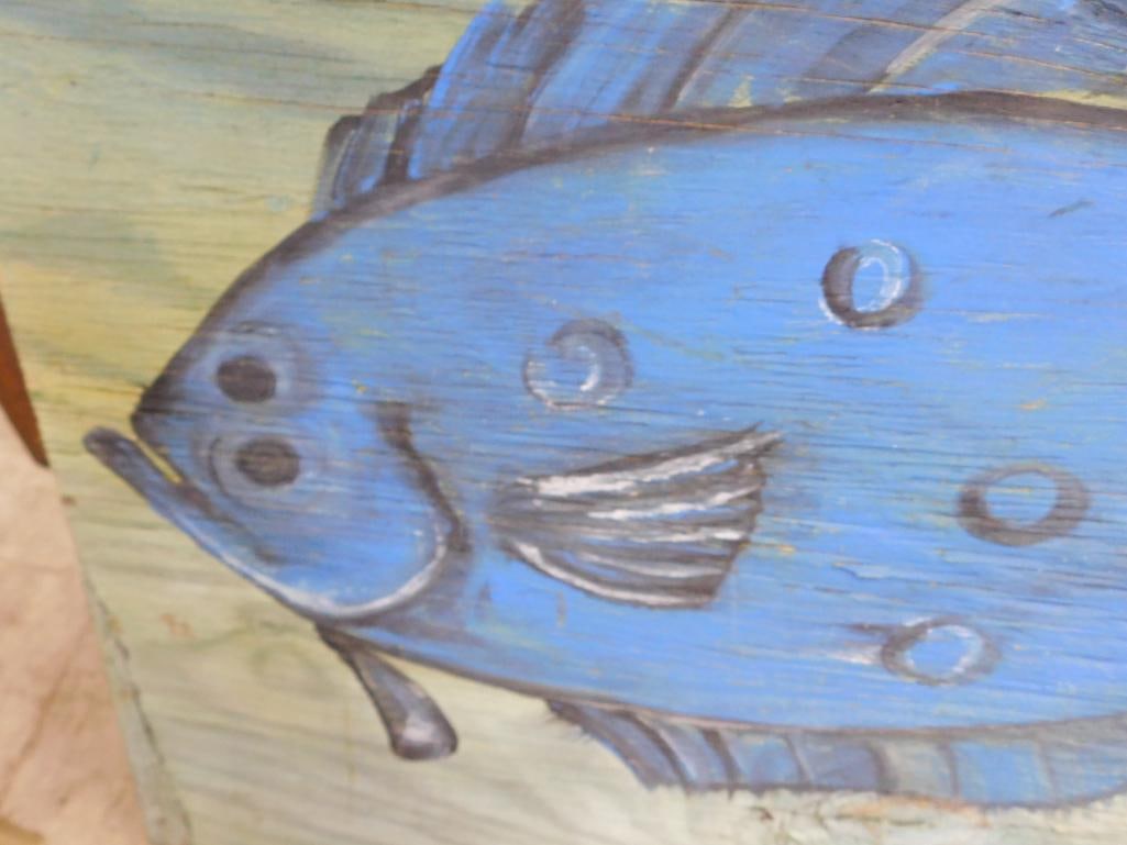 2012 Southern Folk Art Painting on Plywood - Signed Asher - 24" x 25" - 4