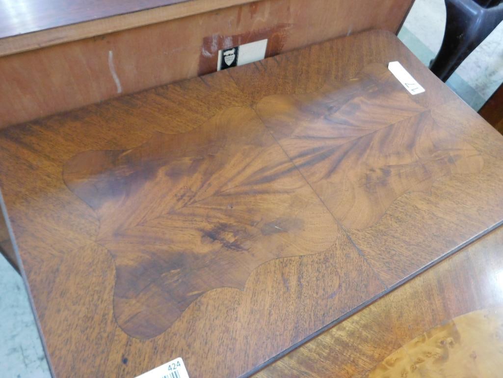 Group of 3 Nesting Tables - Each with Different Veneer Tops - Large is 26.5" x 24" x 14" - 3