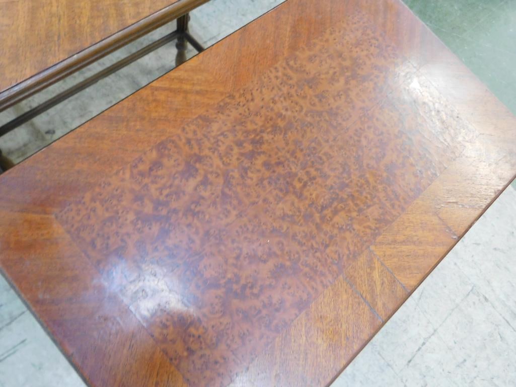 Group of 3 Nesting Tables - Each with Different Veneer Tops - Large is 26.5" x 24" x 14" - 5