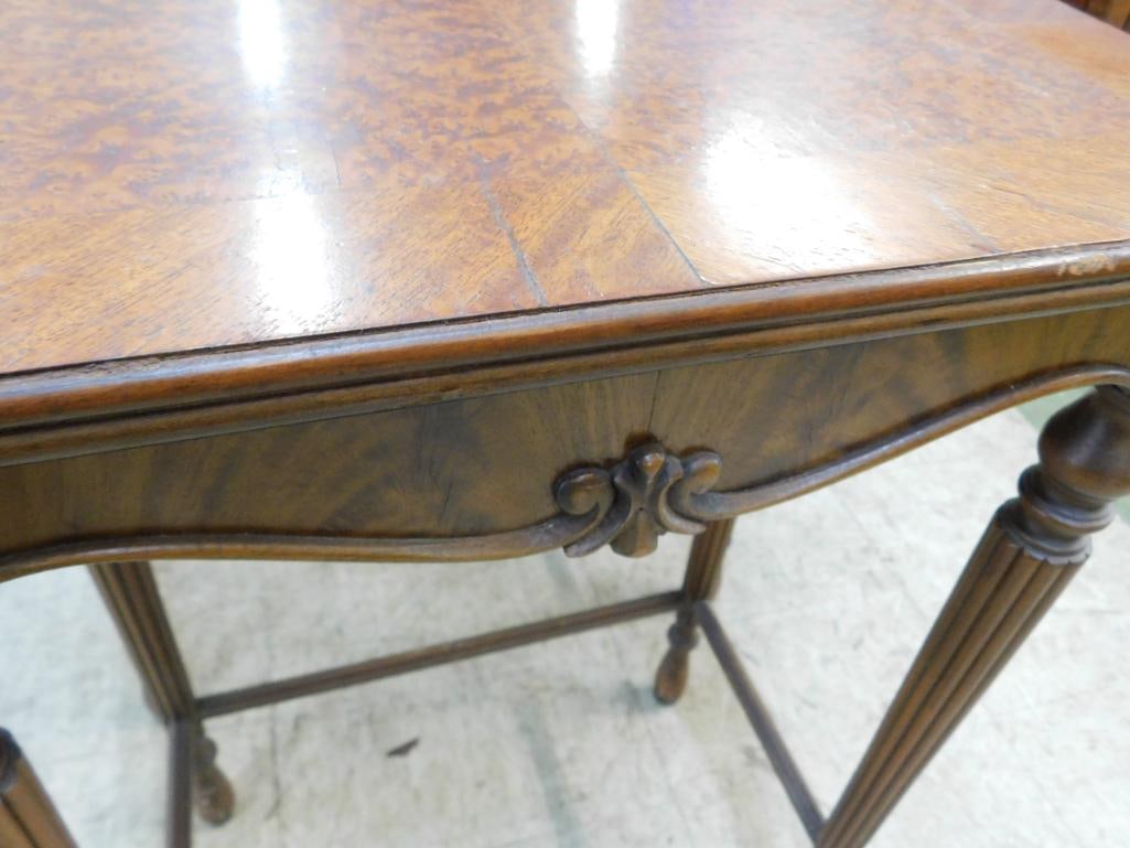 Group of 3 Nesting Tables - Each with Different Veneer Tops - Large is 26.5" x 24" x 14" - 7