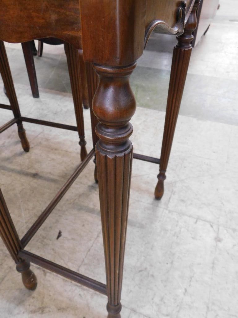 Group of 3 Nesting Tables - Each with Different Veneer Tops - Large is 26.5" x 24" x 14" - 8