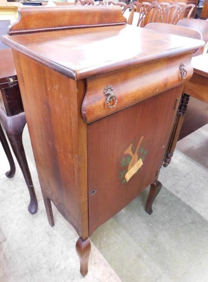 Vintage 1 Drawer Sheet Music Cabinet - with Key - 39.5" x 19.5" x 15" (1 of 12)