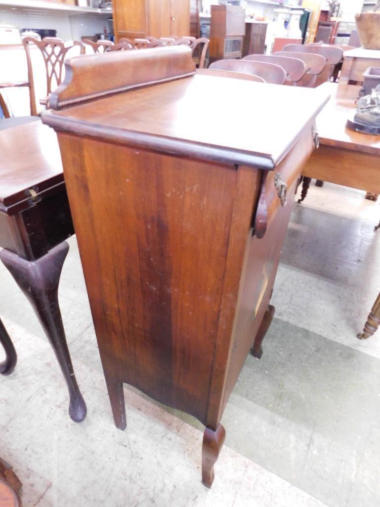 Vintage 1 Drawer Sheet Music Cabinet - with Key - 39.5" x 19.5" x 15" - 3