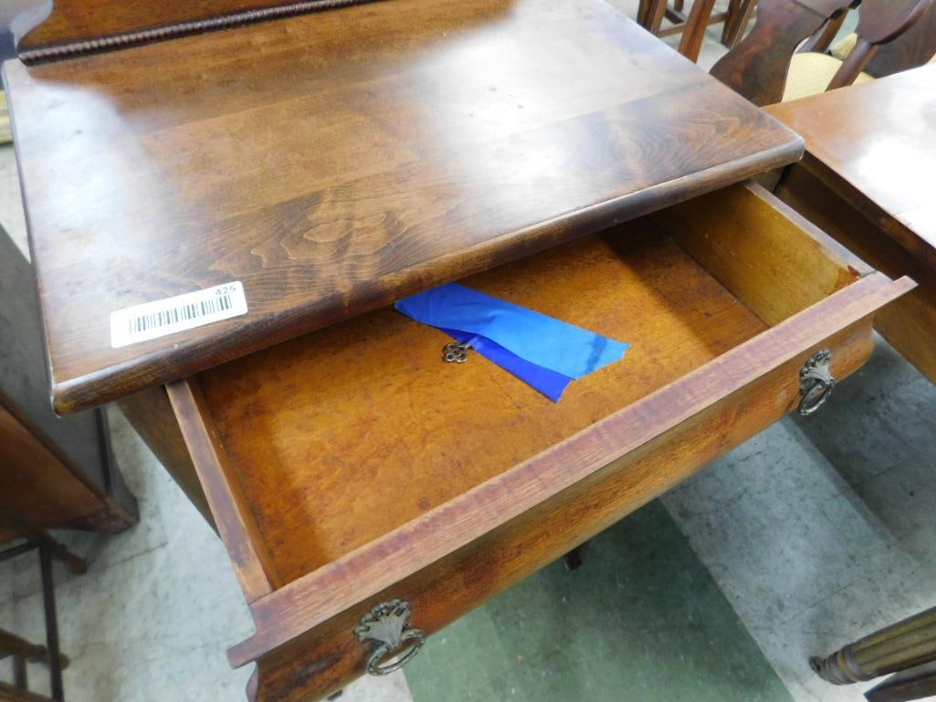 Vintage 1 Drawer Sheet Music Cabinet - with Key - 39.5" x 19.5" x 15" - 5