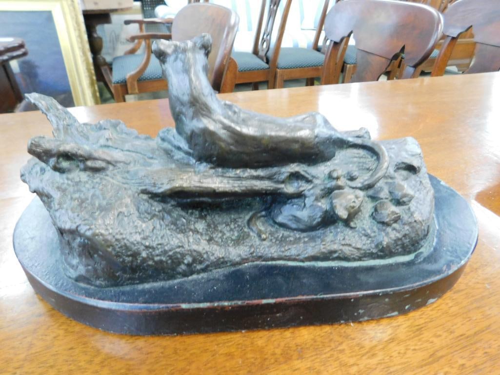 R.M. Persinger Solid Bronze Mountain Lioness Sculpture Signed 1982 - L.E 500 - 6