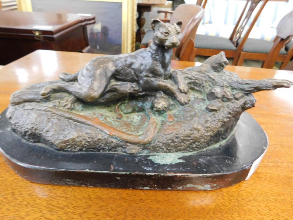 R.M. Persinger Solid Bronze Mountain Lioness Sculpture Signed 1982 - L.E 500 - 9