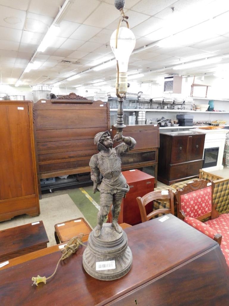 Bronze Soldier Lamp - 33" x 7.5" - 2