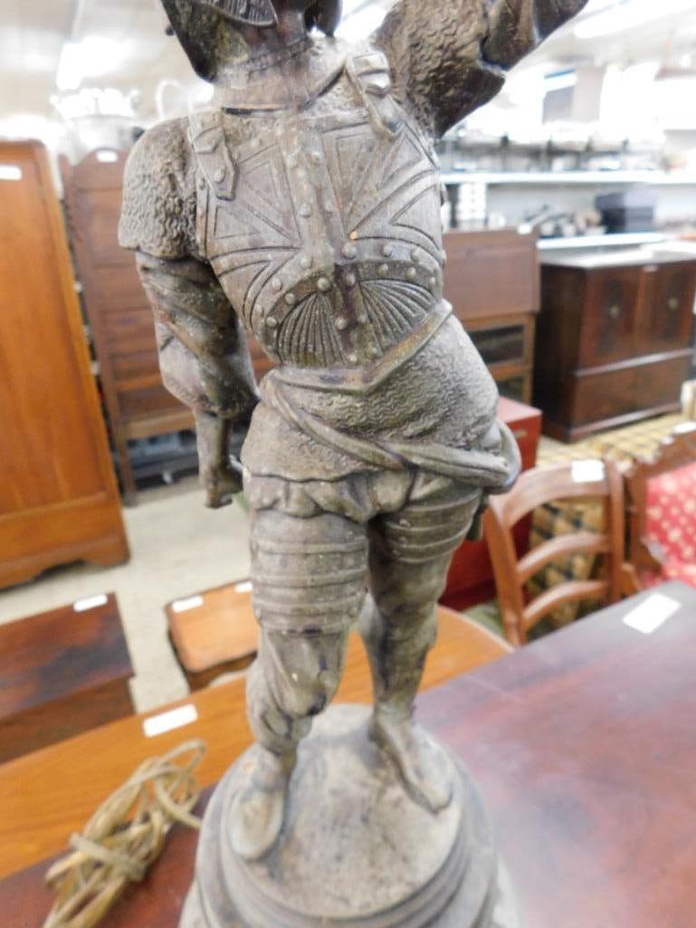 Bronze Soldier Lamp - 33" x 7.5" - 4