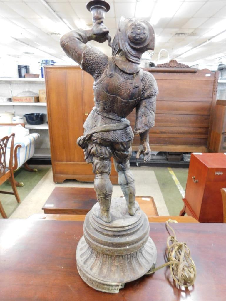 Bronze Soldier Lamp - 33" x 7.5" - 8