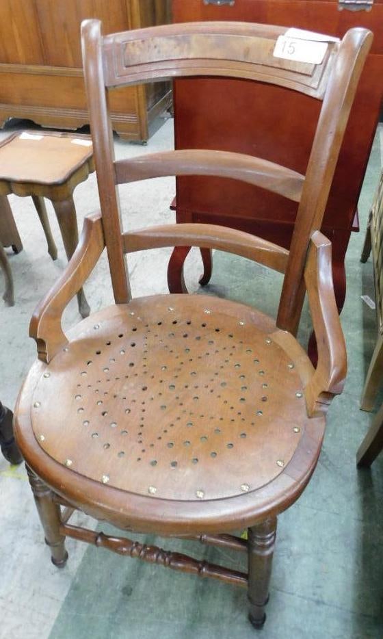 Victorian Walnut Hip Chair - 34" x 18"x 17" (1 of 7)