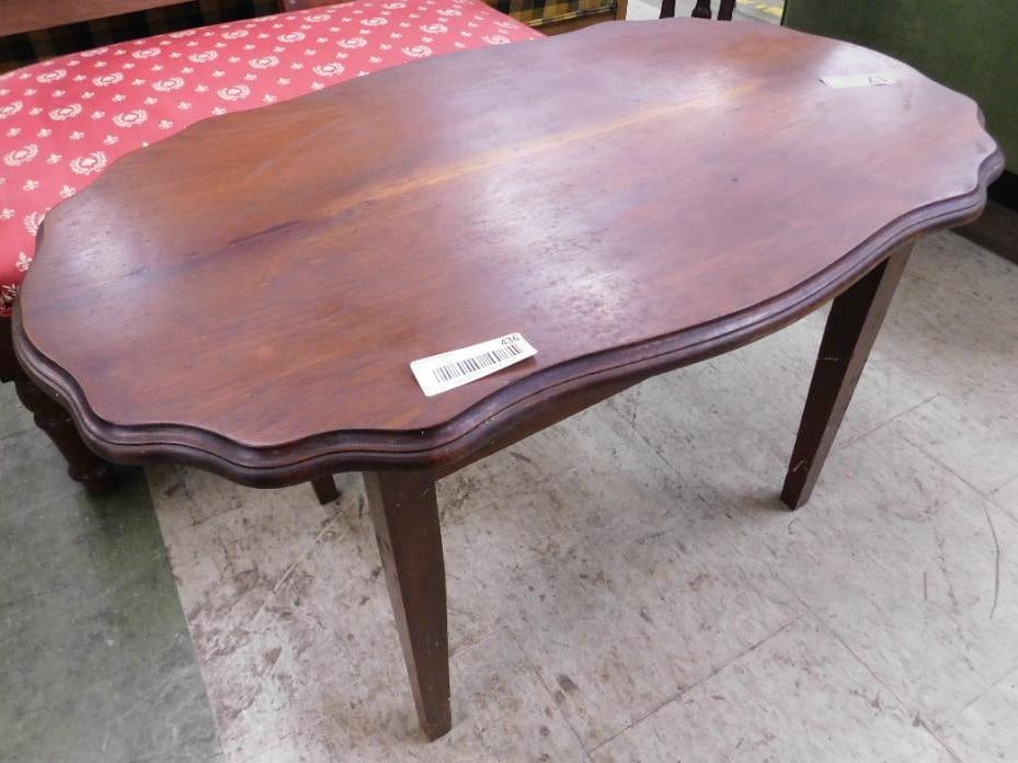 Hand Made Walnut Coffee Table - 19" x 32" x 19": See Photos For Condition and Details 