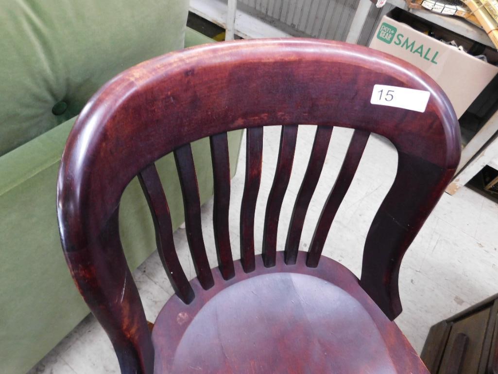 Roll Top Desk with Chair - Desk 49" x 60" x 30" - with Key - 10