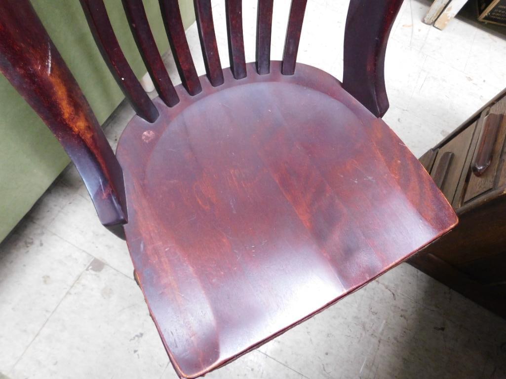 Roll Top Desk with Chair - Desk 49" x 60" x 30" - with Key - 11