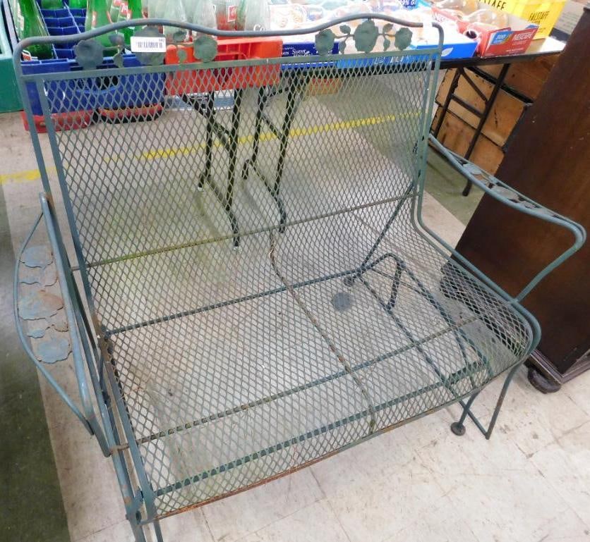 Metal Glider Settee - 38" x 47" x 28" (1 of 9)