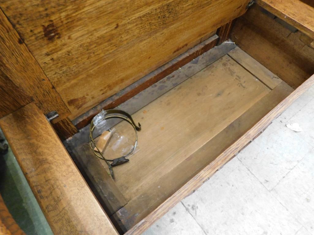 Shield Back Oak Hall Tree - 81" x 37" x 18" - 9