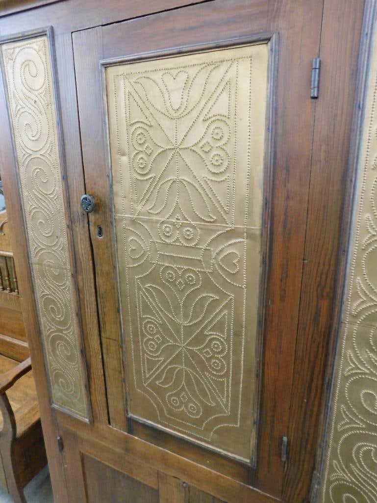 Newberry County Hand Punched Tin Pie Safe - 73" x 43" x 20" - 3