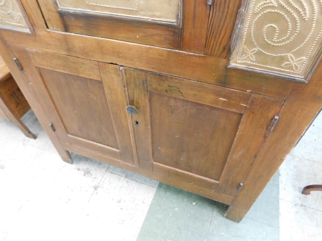 Newberry County Hand Punched Tin Pie Safe - 73" x 43" x 20" - 7