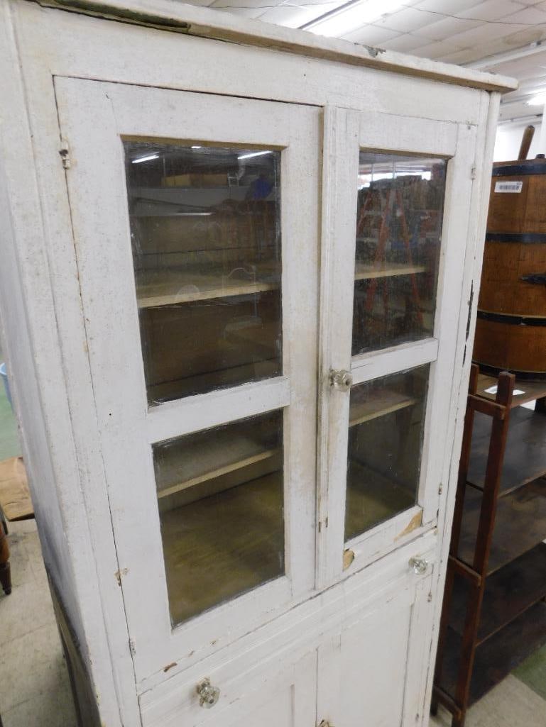 Painted 4 Door 1 Drawer Kitchen Cabinet - Rough - As Is - 70" x 35" x 17" - 2