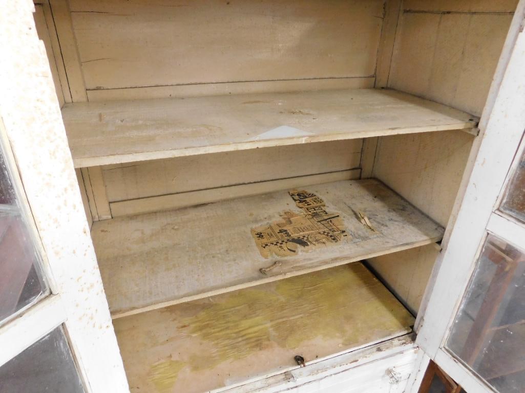 Painted 4 Door 1 Drawer Kitchen Cabinet - Rough - As Is - 70" x 35" x 17" - 3