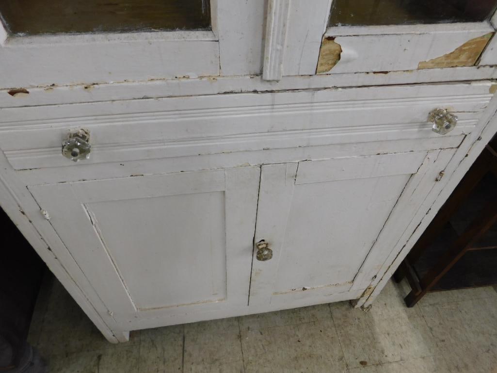 Painted 4 Door 1 Drawer Kitchen Cabinet - Rough - As Is - 70" x 35" x 17" - 4