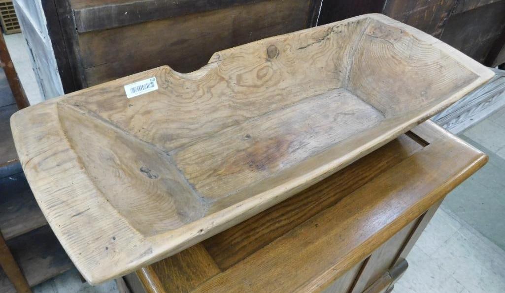 Rectangular Dough Bowl / Trough - 7" x 40" x 16": See Photos For Condition and Details