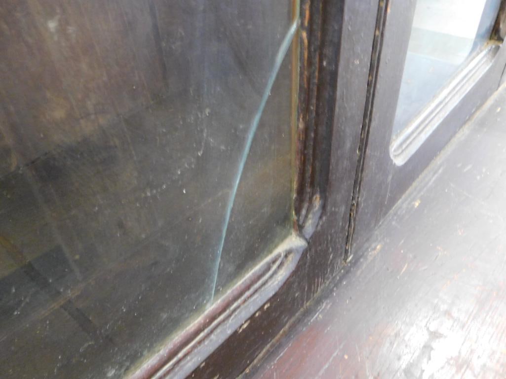 4 Door 1 Drawer 2 Piece China Cabinet - Rough - As Is - 76" x 38" x 25" - 10