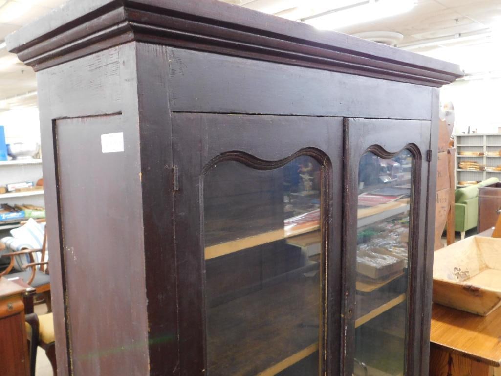 4 Door 1 Drawer 2 Piece China Cabinet - Rough - As Is - 76" x 38" x 25" - 3