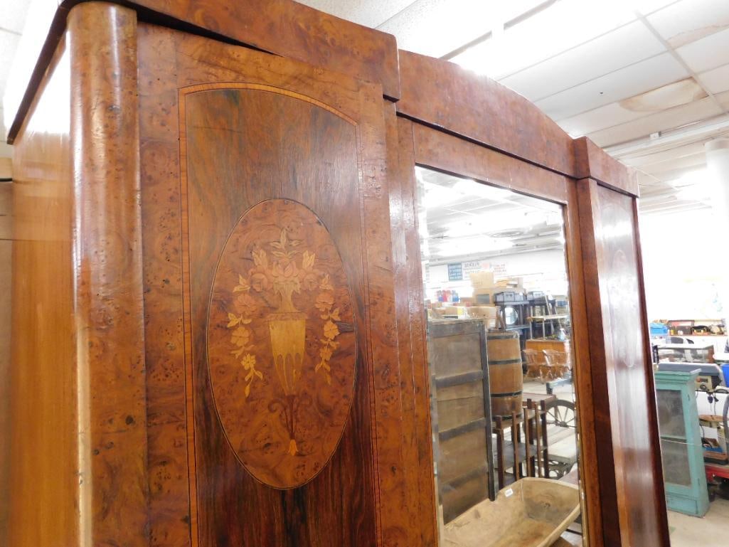 9 Piece Break Down Armoire - with Shelves - Inlaid - 90" x 60" x 19" - 4