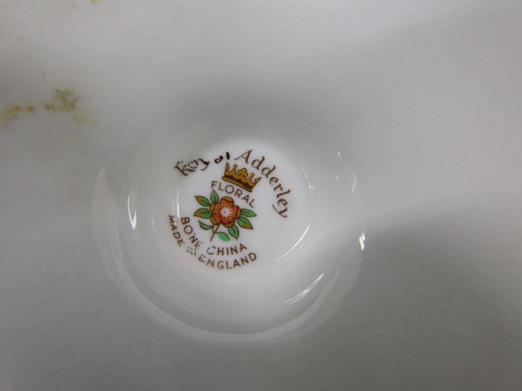 Shorter and Sons Toby Teapot 6" x 8" x 5" - Pair of Royal Adderly Candle Holders - 9