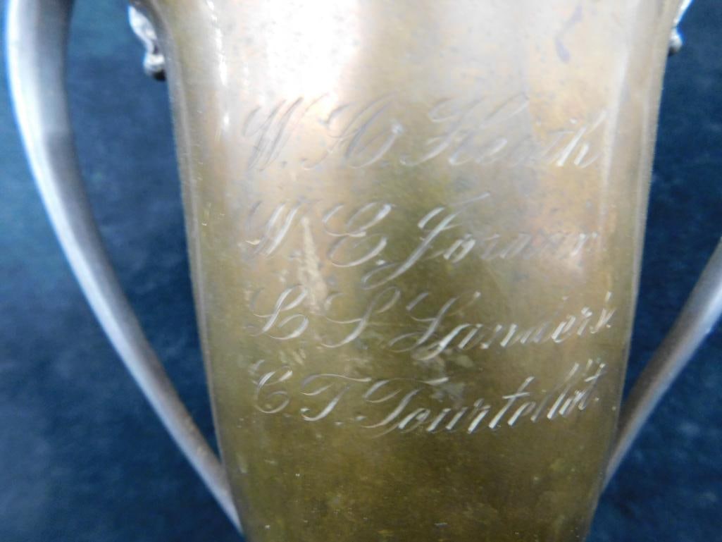 Lot of 2 Vintage Trophies - 1907 Providence RI "Home Week" - 7.5" Tall and - 7