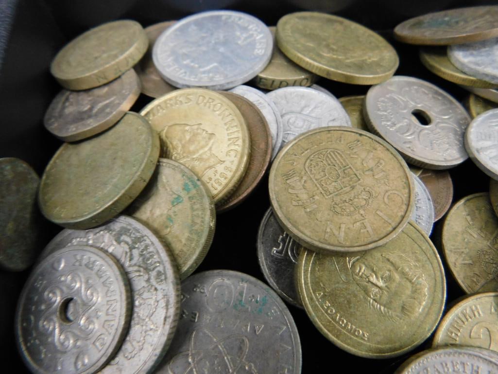 Tray Lot of Misc. Foreign Coins - 2