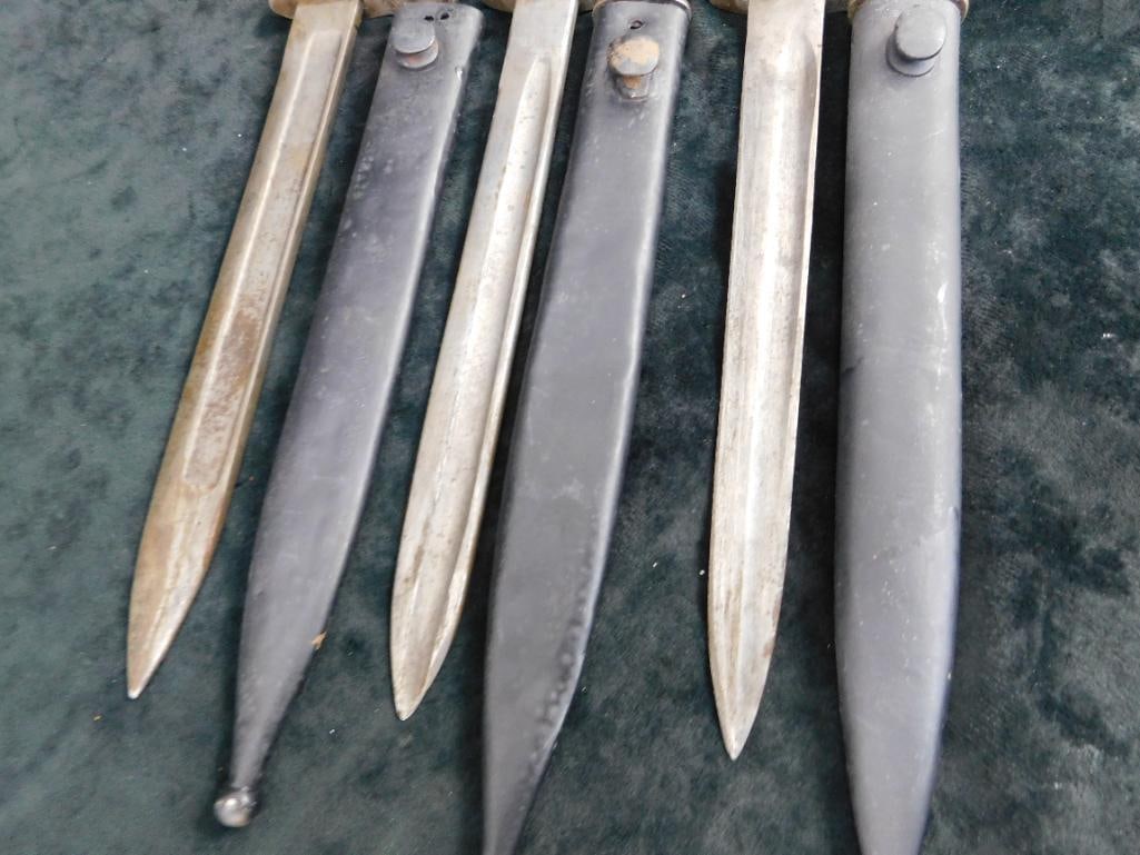 Group of 3 Vintage 14.5" Bayonets with Sheaths - 11