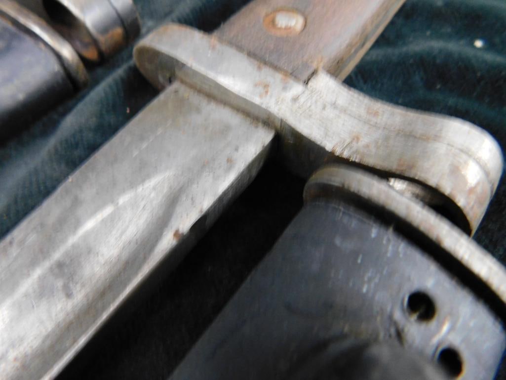 Group of 3 Vintage 14.5" Bayonets with Sheaths - 9