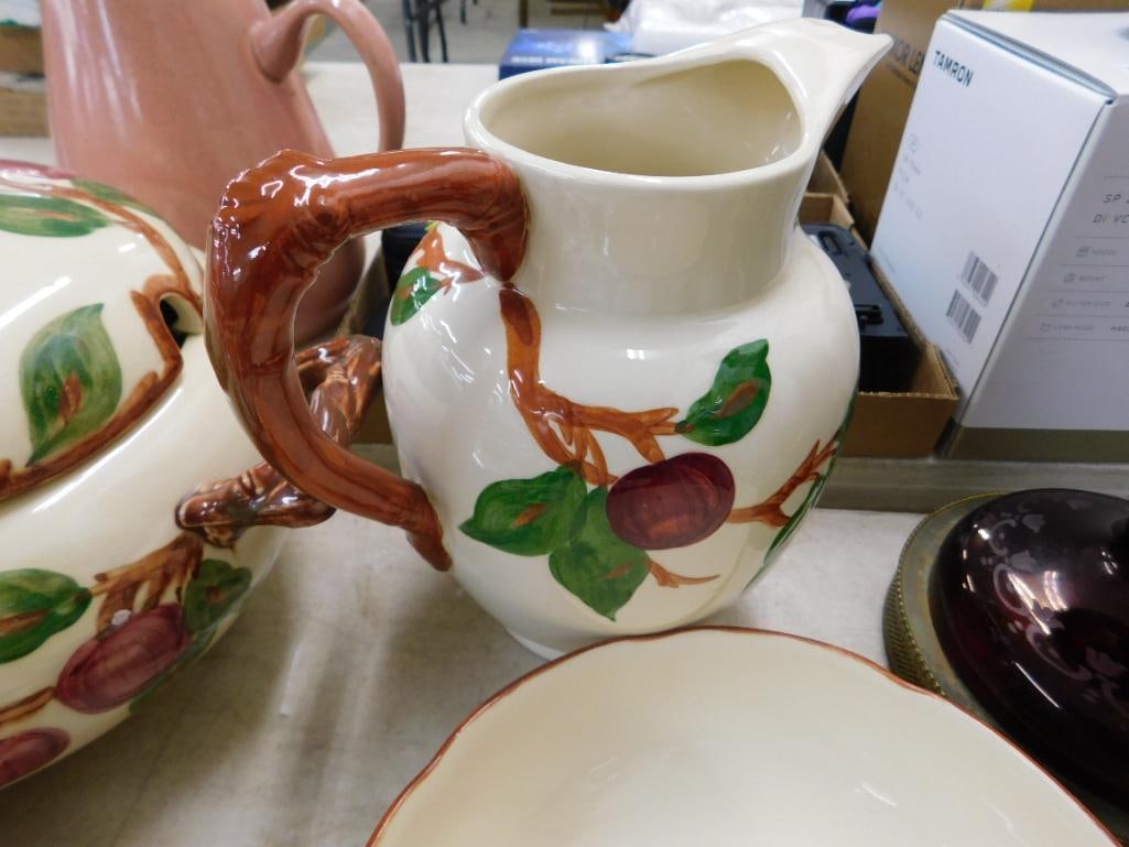 78 Piece Franciscan Ware Plateware Set - Apple Pattern - 5 Pieces Have Chips - 11